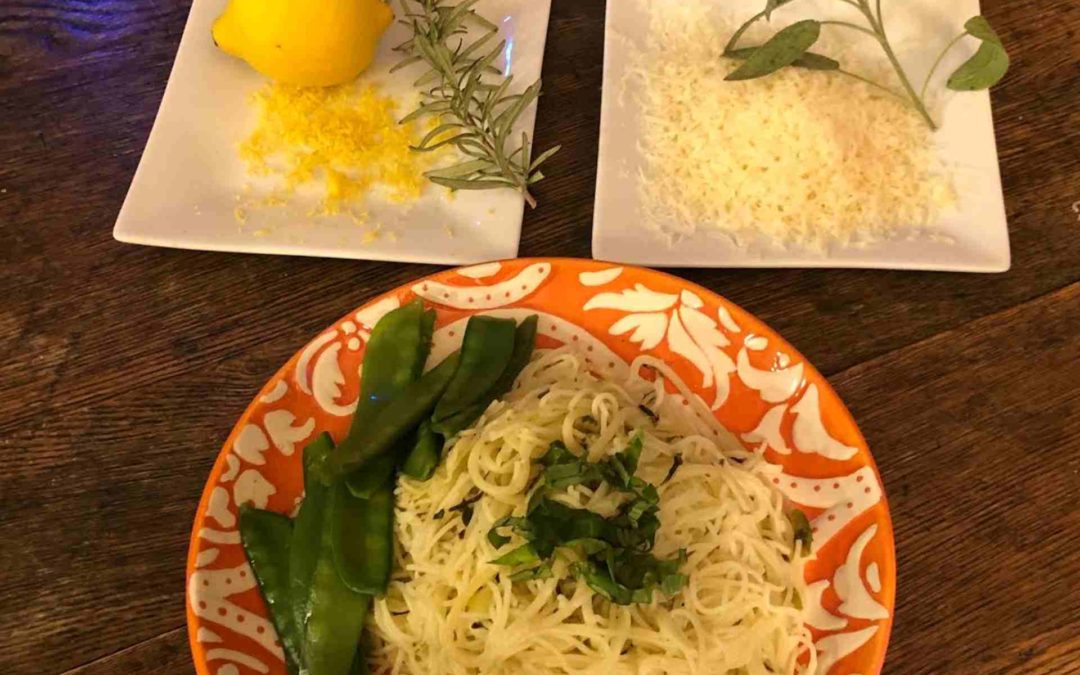 Pasta With Cheese Herbs and Lemon Image