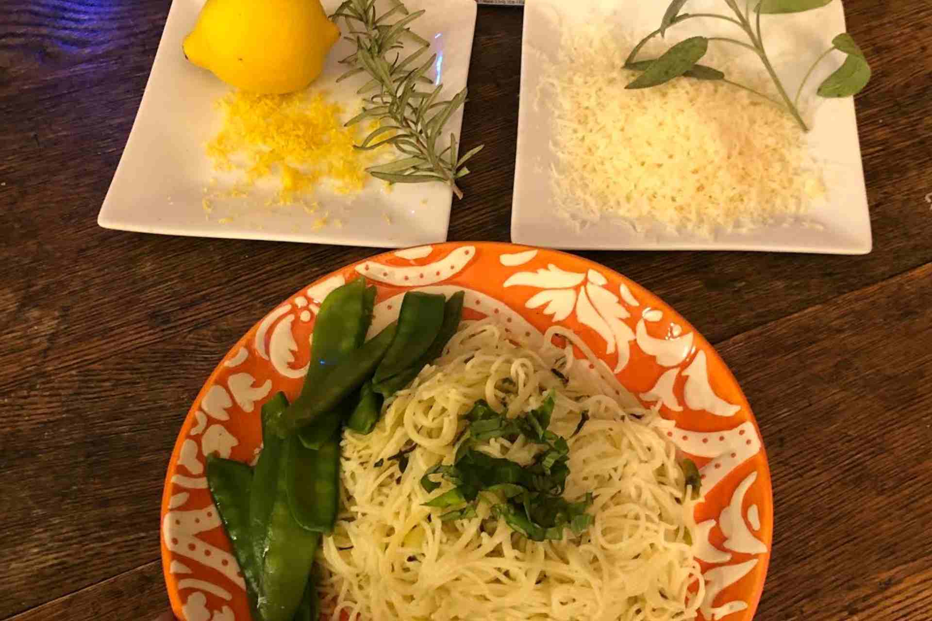Pasta with Cheese, Herbs and Lemon