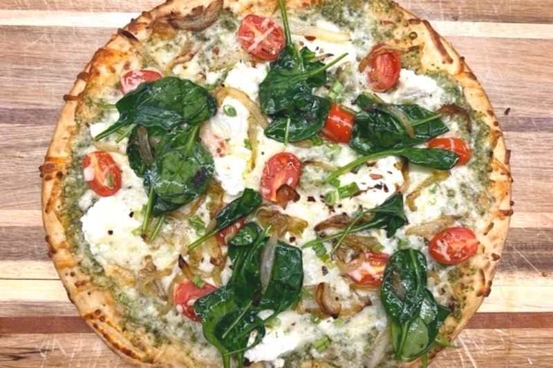 Deliciously Vibrant Veggie Pizza For Sharing