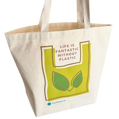 Life is Fantastic Without Plastic Canvas Tote