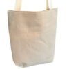 Foldable Tote Bag in Neutral Tan Cotton - Image 2