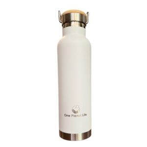One Planet Life White Insulated Water Bottle
