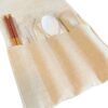 Travel Utensils Set in Neutral Tan Cotton Pouch - Image 2
