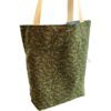 Foldable Tote Bag in Forest Green Dragonfly Cotton - Image 2