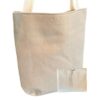 Foldable Tote Bag in Neutral Tan Cotton