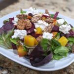 Roasted Beet Salad with Goat Cheese and Candied Walnuts