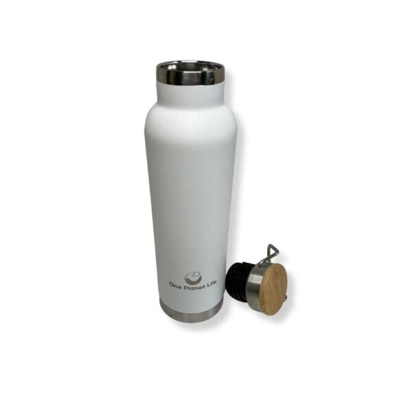 White One Planet Life Reusable Insulated Bottle