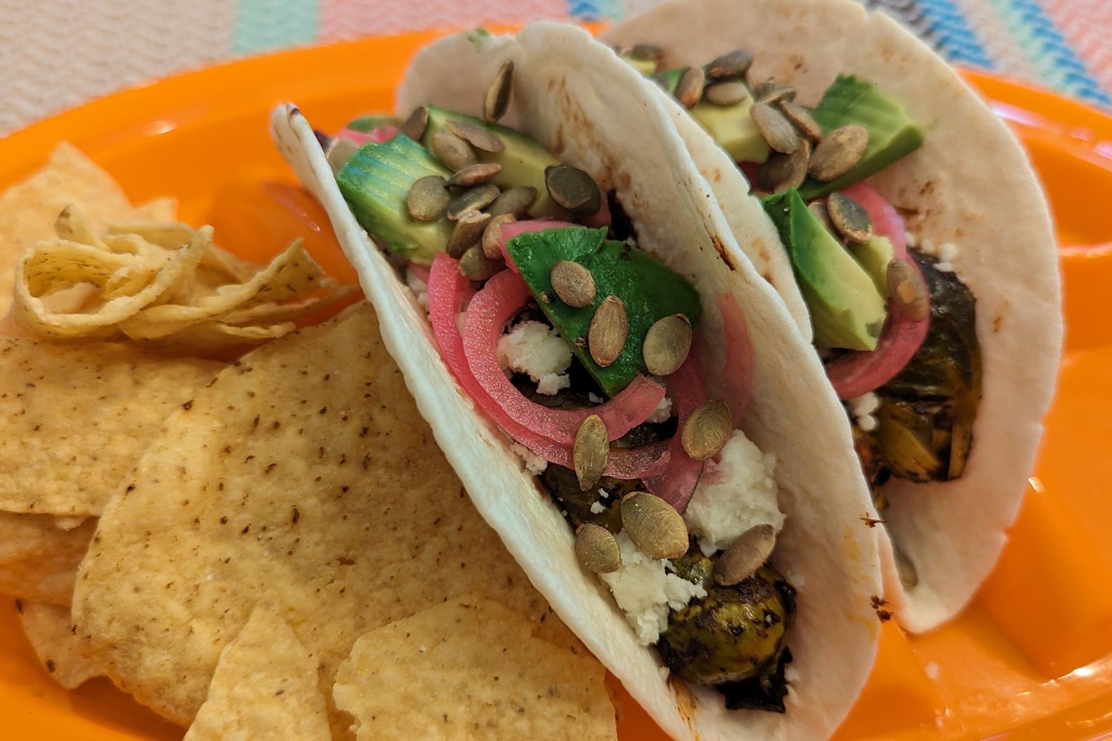 Crispy Brussel Sprout Tacos
