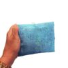 Folded Aqua Marine Side of OPL Marine Blue Foldable Tote