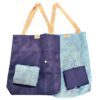 Reversible Marine Blue -Aqua Marine OPL Foldable Tote Bag