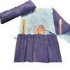Travel Utensils Set in Marine Blue Cotton Pouch - Image 5