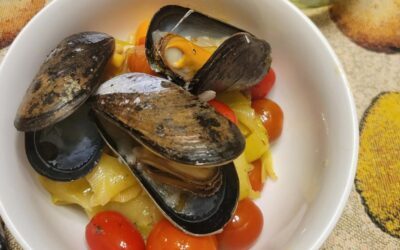 Zucchini Pasta with Mussels