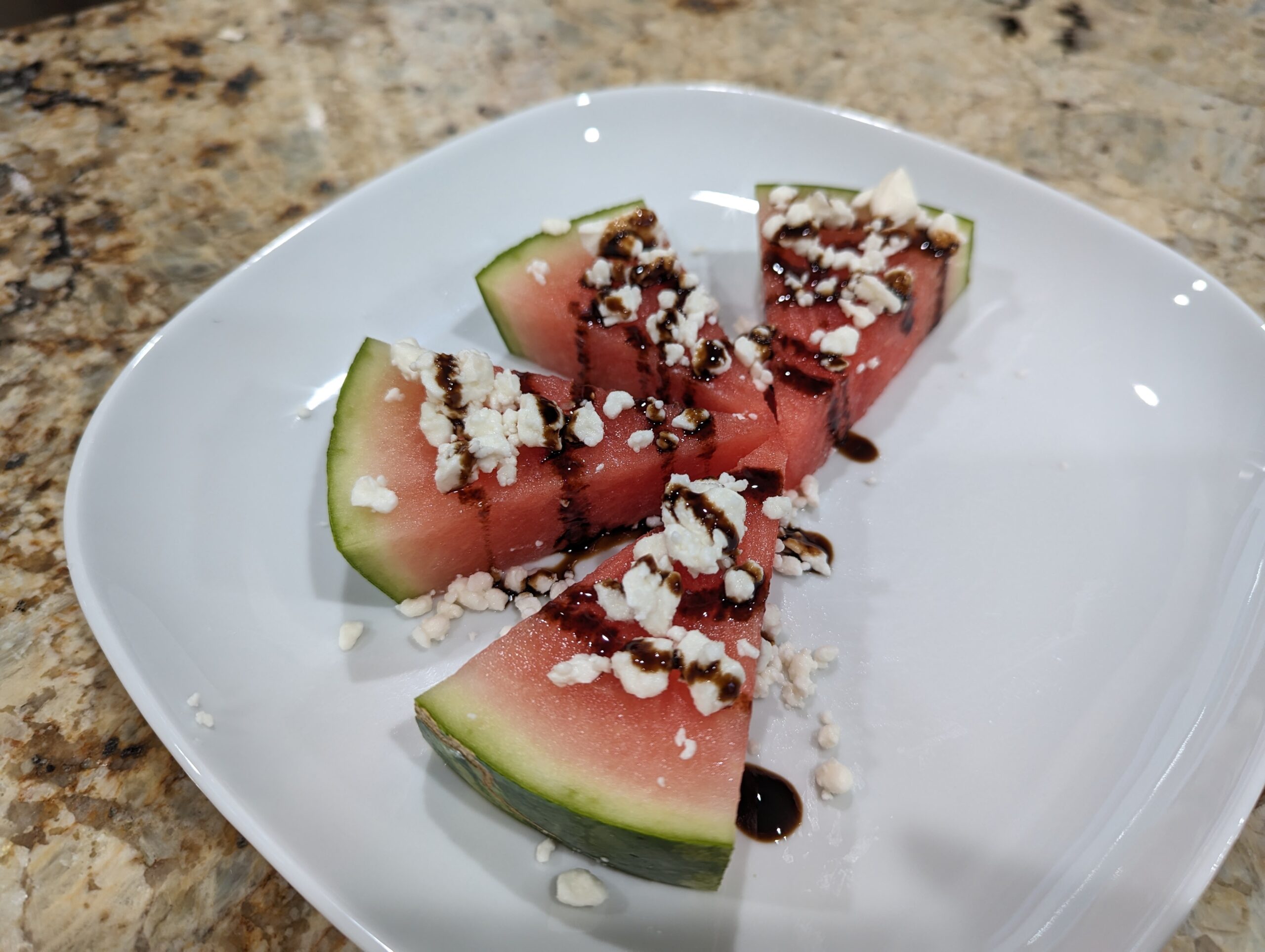 Balsamic Feta Watermelon Wedges