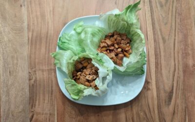 Crunchy Tofu Peanut Lettuce Cups