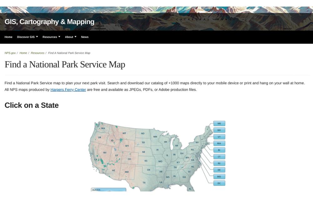 National Park Service Maps