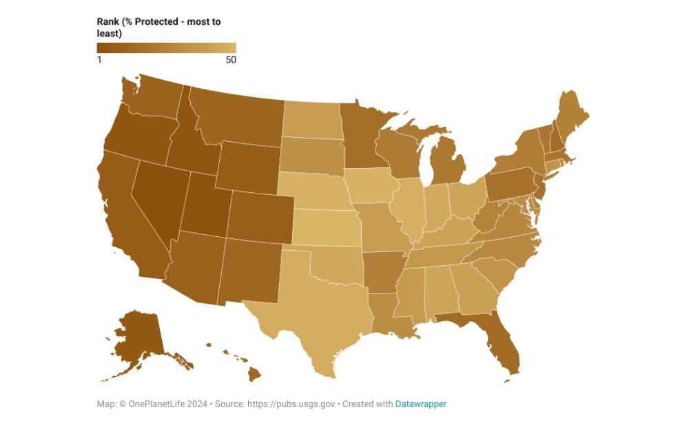 Protected Land by State