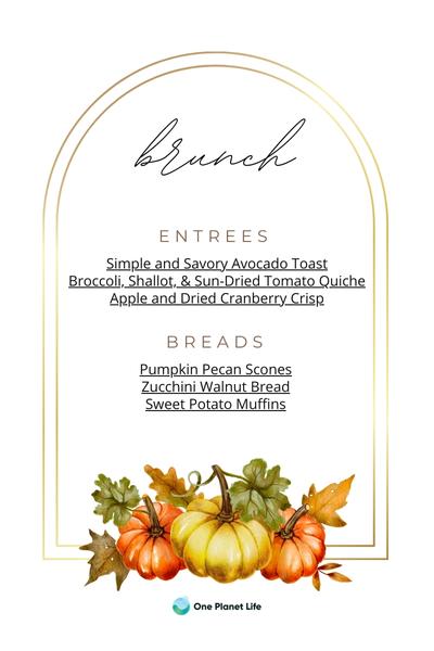 Veggie Forward Feast Brunch Menu